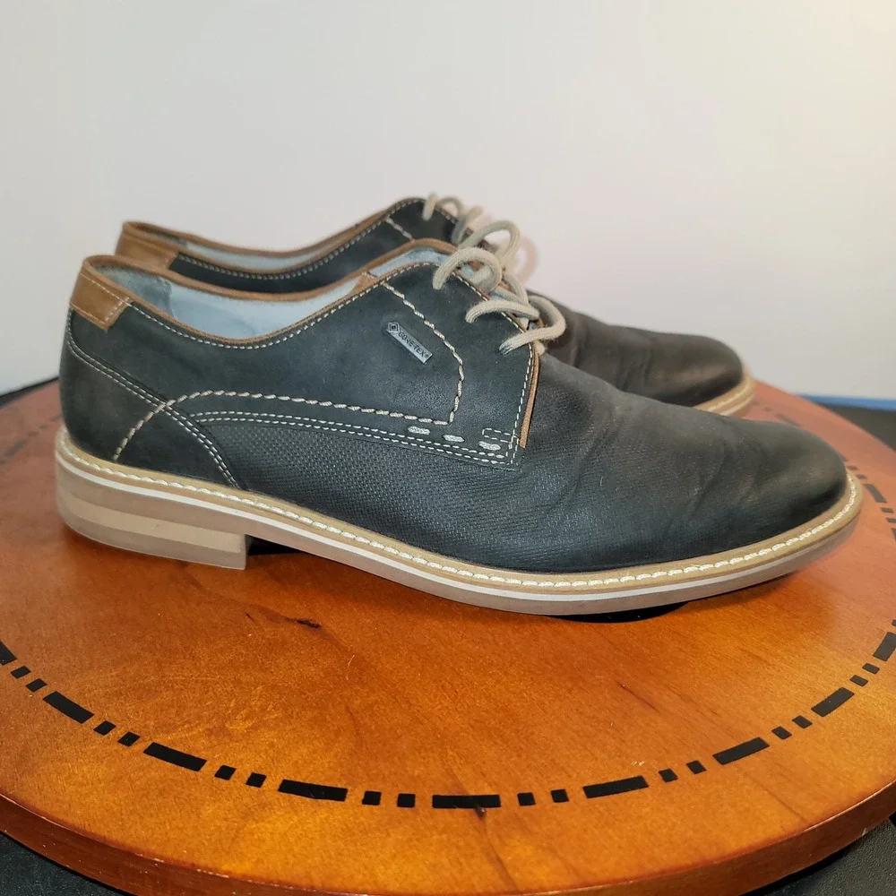 Fretz Men Gore-Tex Surround Oxford Shoes Leather Swiss LaceUp